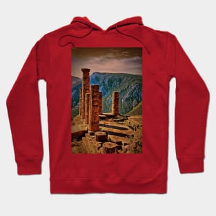 Greece. Delphi. The Ruins of Temple of Apollo. Hoodie